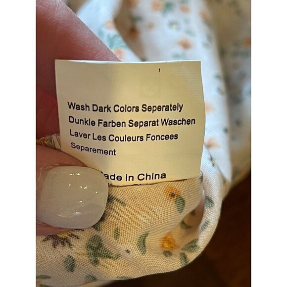 Kojooin Ivory And Orange Floral Print‎ V Neck Tiered Hem Maxi Dress Size 2XL - Picture 10 of 10